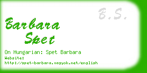barbara spet business card